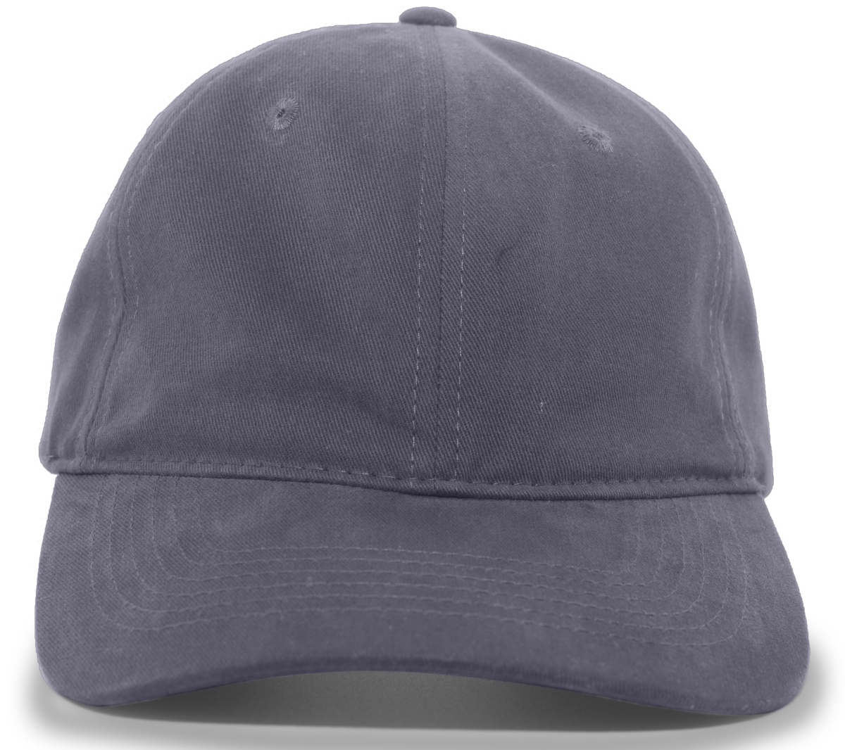 Brushed Cotton Twill Buckle Strap Adjustable Cap, Graphite - One Size