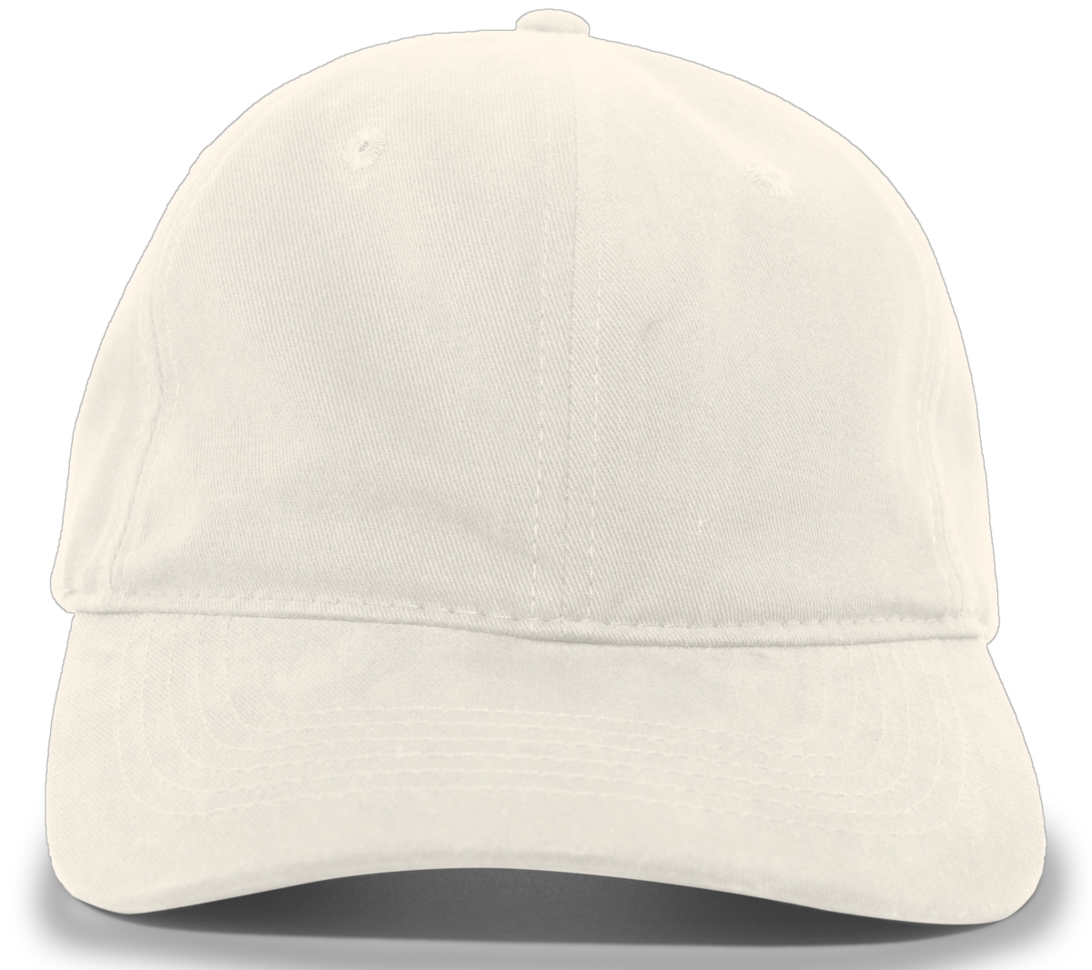 Brushed Cotton Twill Buckle Strap Adjustable Cap, Khaki - One Size