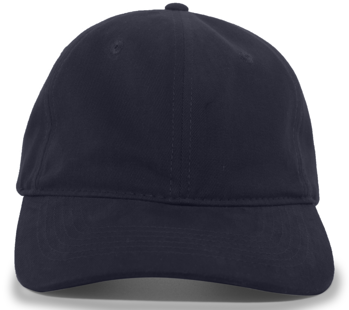 Brushed Cotton Twill Buckle Strap Adjustable Cap, Navy - One Size