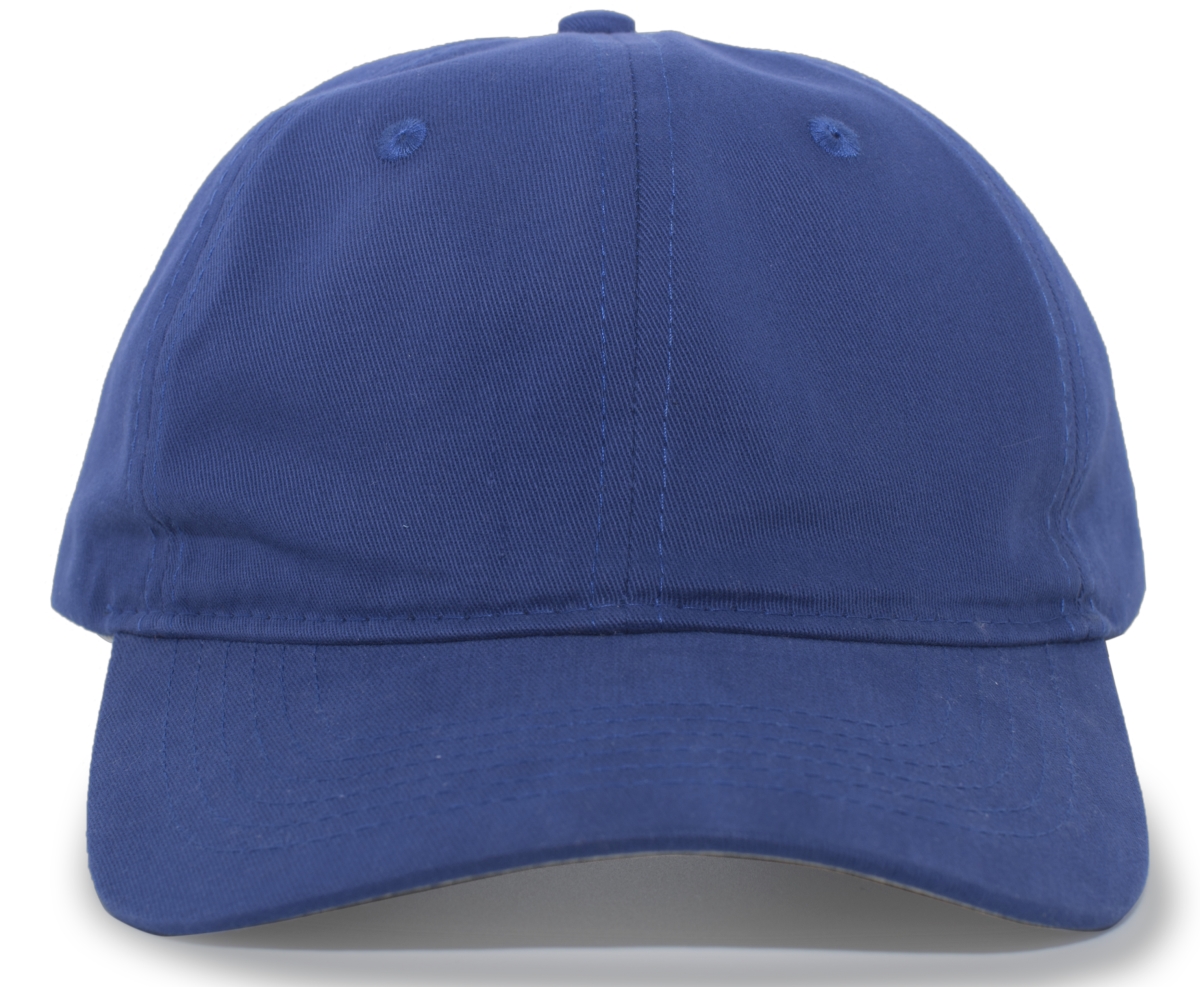 Brushed Cotton Twill Hook & Loop Adjustable Cap 1, Royal - One Size