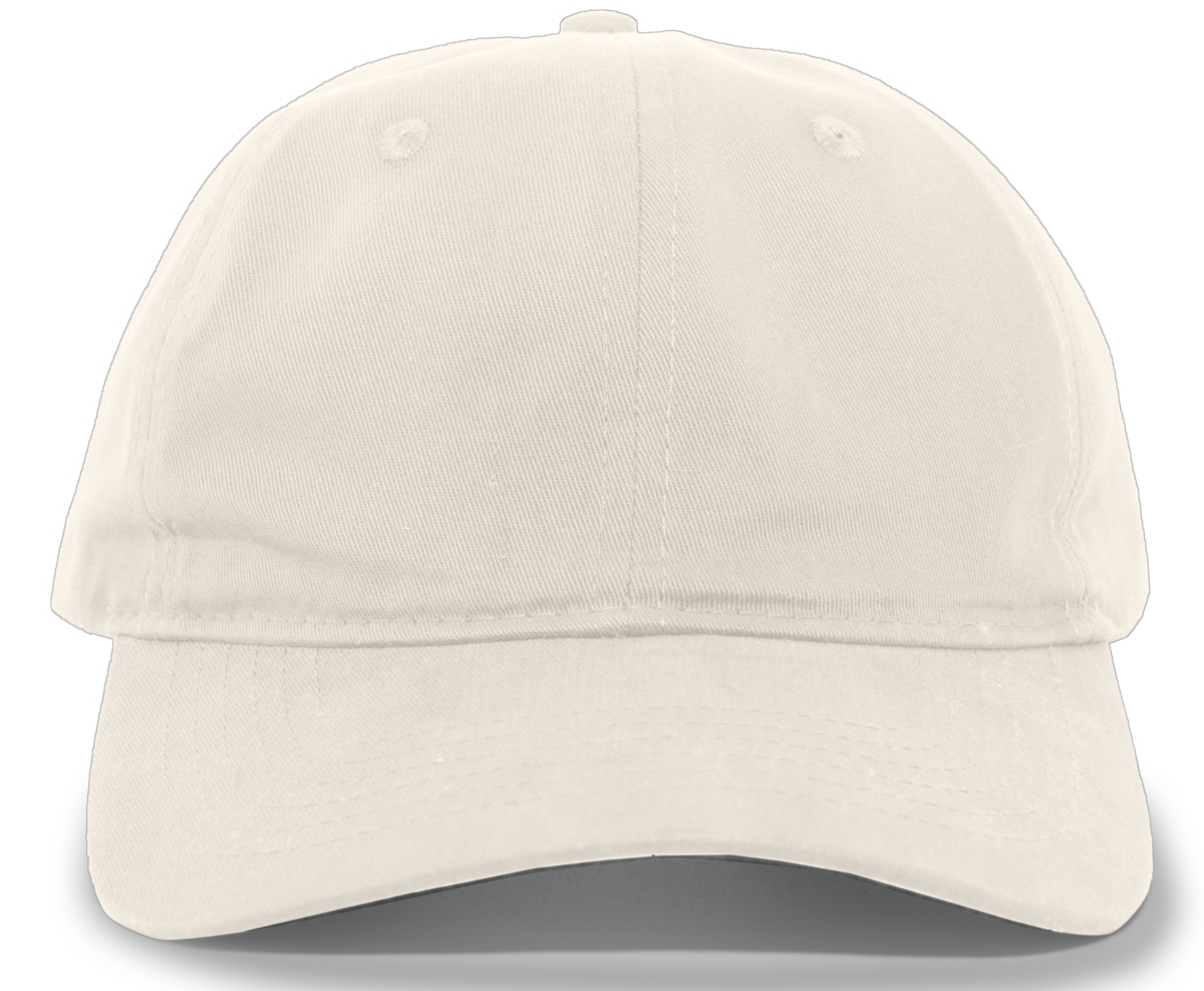 Brushed Cotton Twill Hook & Loop Adjustable Cap 1, Stone - One Size
