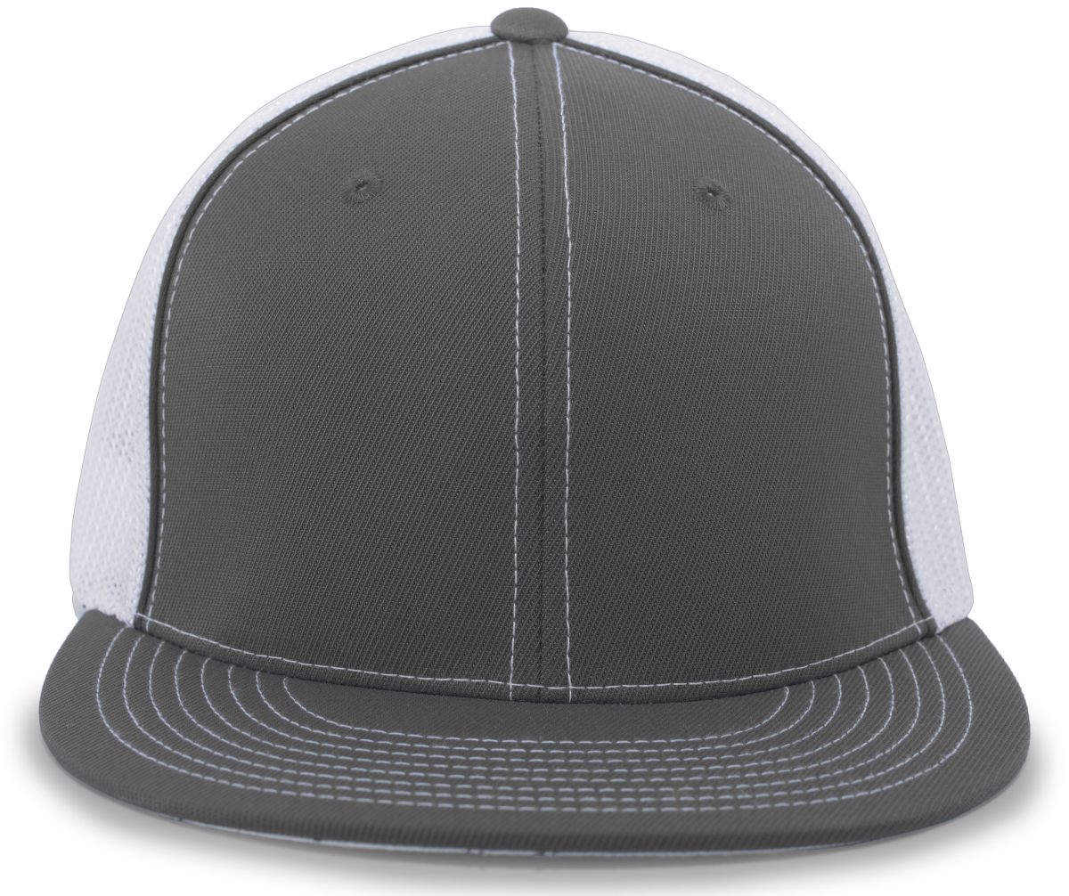 4D5.197.S-M D-Series Trucker Flexfit Cap, Graphite & White - Small & Medium