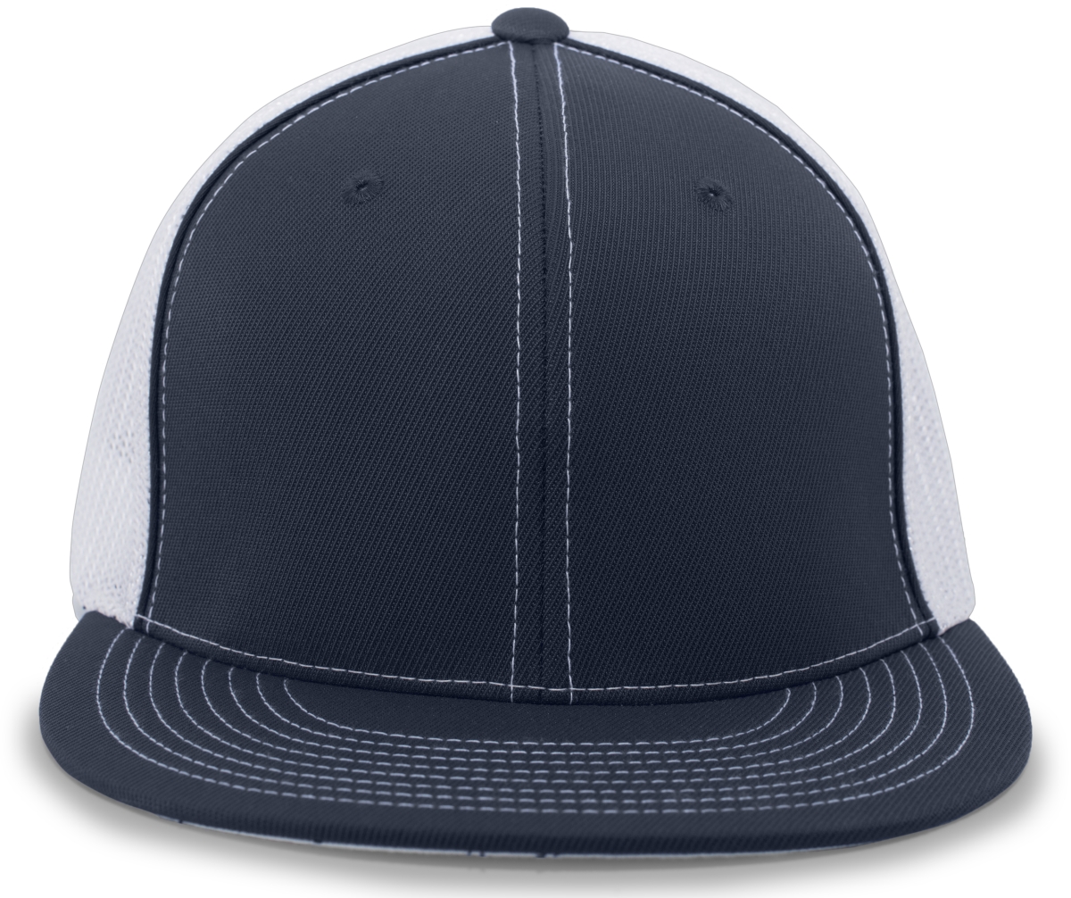 D-Series Trucker Flexfit Cap, Navy & White - Extra Small