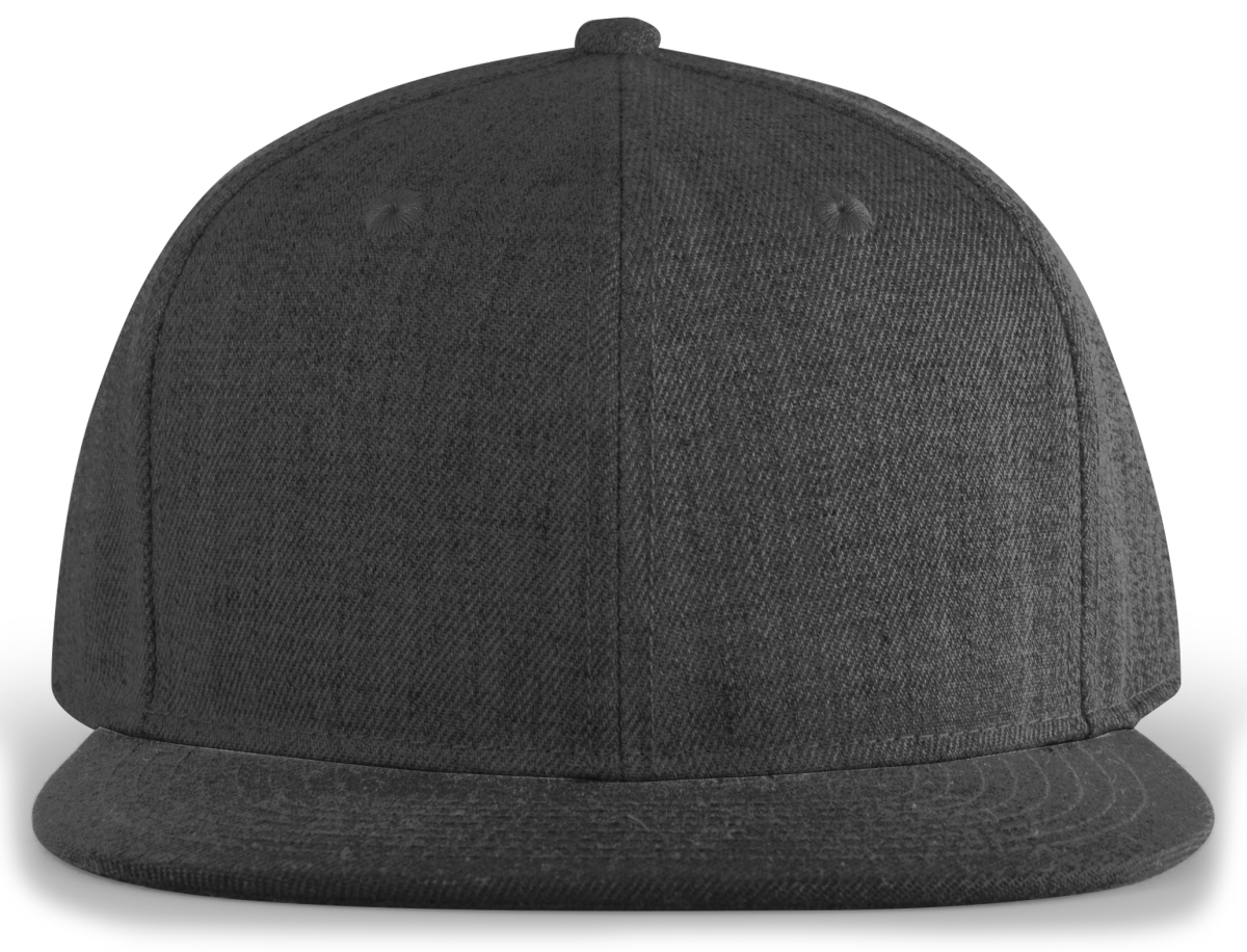 P750.69P.OS Wool Blend Heather Snapback Cap, Dark Heather - One Size -  Pacific Headwear