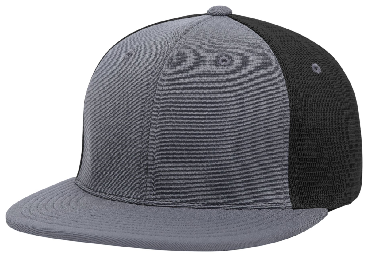 ES341.75Q.L-XL Premium M2 Performance Trucker Flexfit Cap, Graphite & Black - Large & Extra Large -  Pacific Headwear, ES341.75Q.L/XL