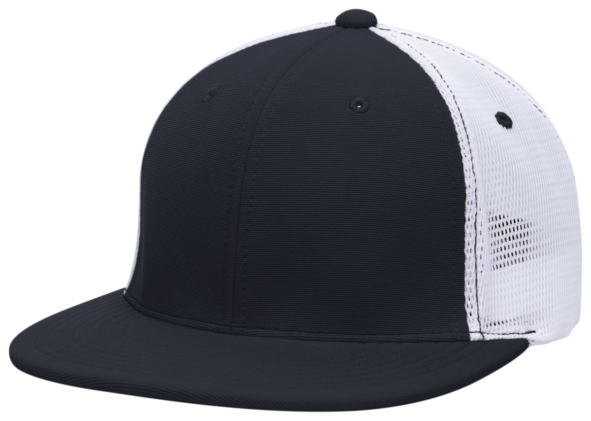 ES341.122.XS Premium M2 Performance Trucker Flexfit Cap, Navy & White - Extra Small