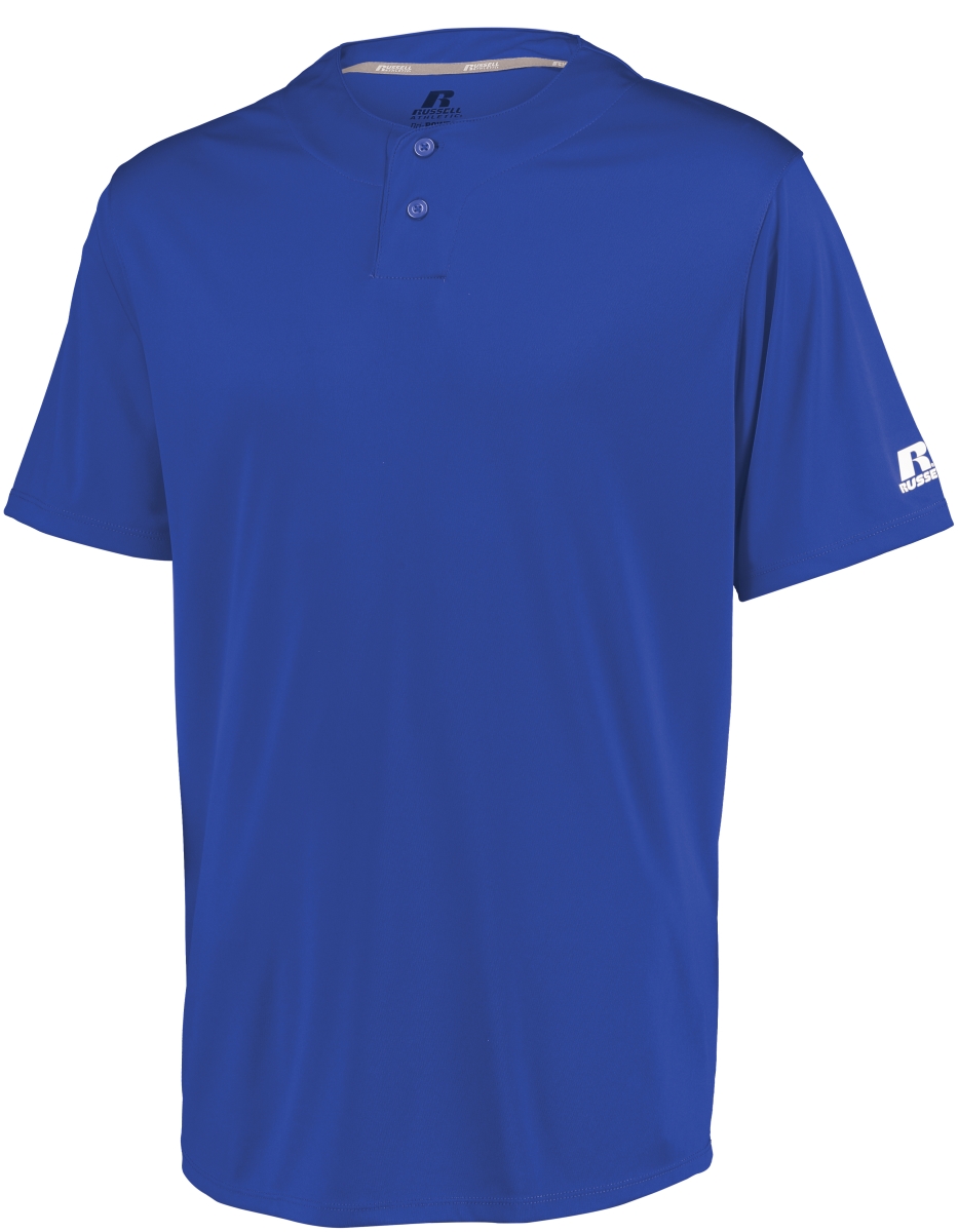 Youth Performance Two-Button Solid Jersey, Royal - Medium