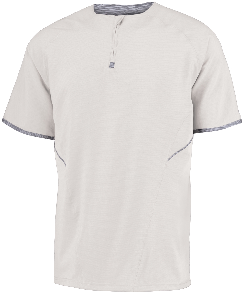 872RVM.XDE.M Adult Short Sleeve Pullover, White & Stealth - Medium