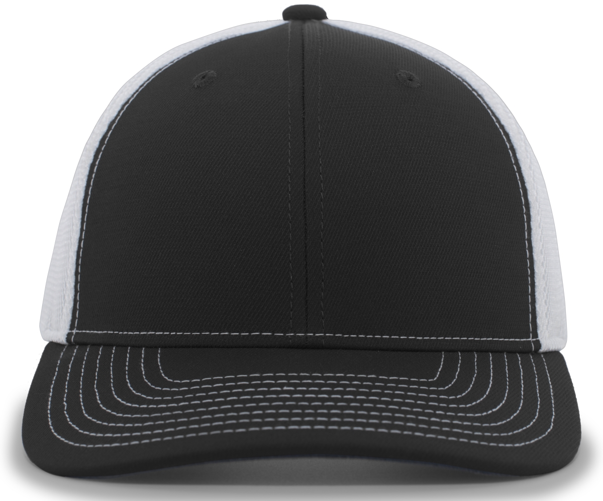 P365.419.OS Air Mesh Sideline Cap, Black & White - One Size