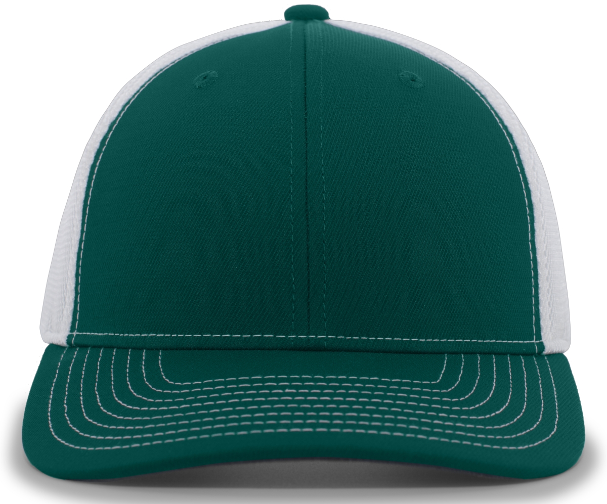P365.121.OS Air Mesh Sideline Cap, Dark Green & White - One Size