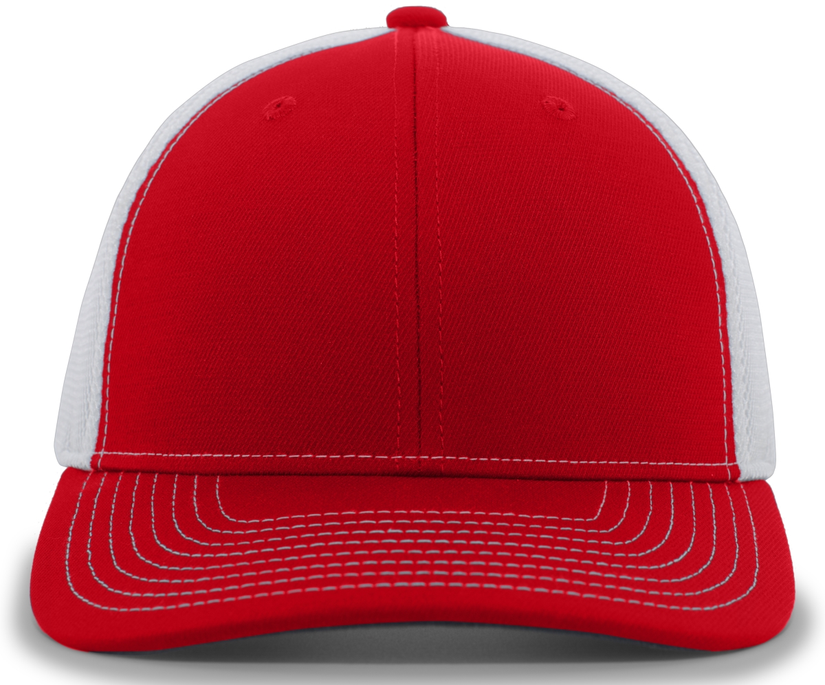 P365.125.OS Air Mesh Sideline Cap, Red & White - One Size