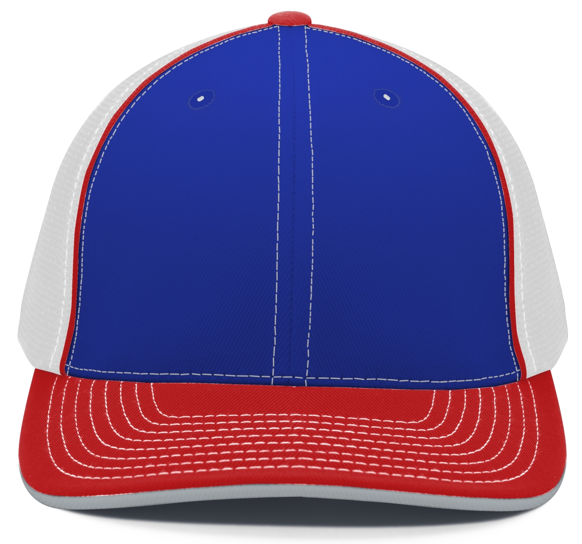 404M.536.L-XL Trucker Flexfit Cap - Royal, White & Red - Large & Extra Large
