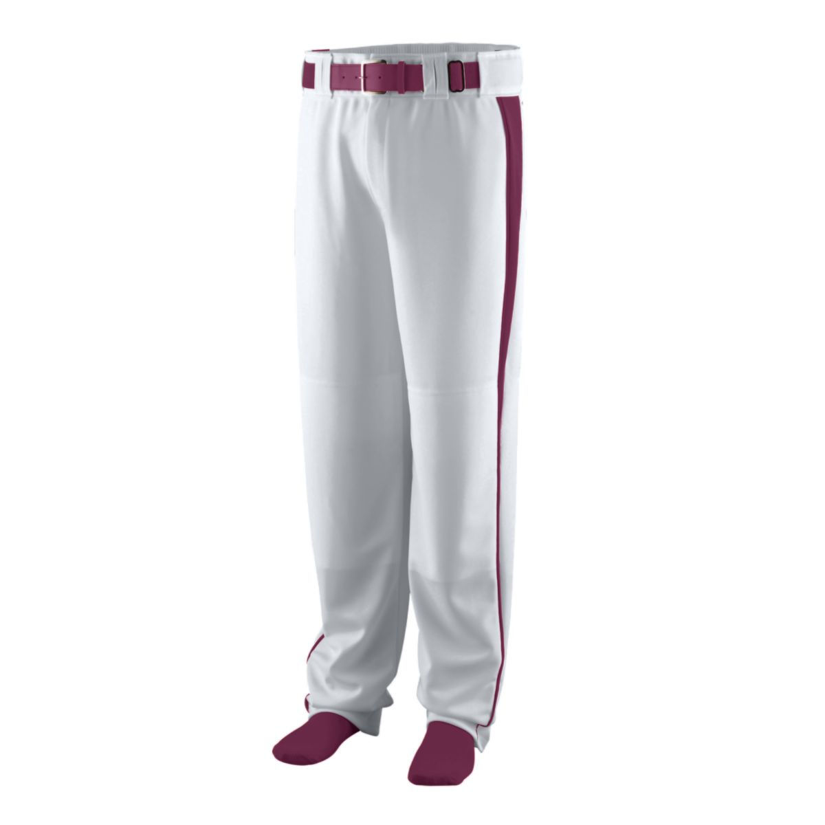 Picture of ASI 1466.476.XS Youth Triple Play Baseball & Softball Pant&#44; Silver Gray & Maroon - Extra Small