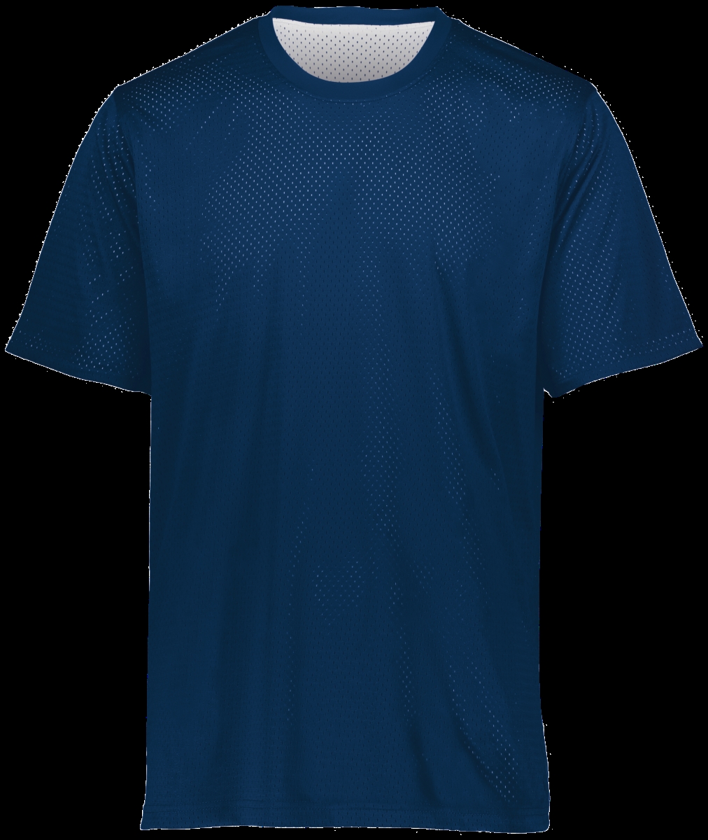 ASI 1603.301.M Youth Short Sleeve Mesh Reversible Jersey, Navy & White - Medium