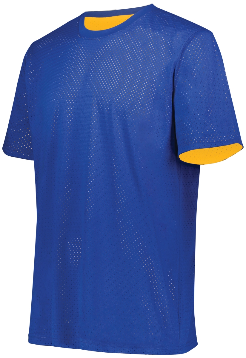 Youth Short Sleeve Mesh Reversible Jersey, Black & White - Medium