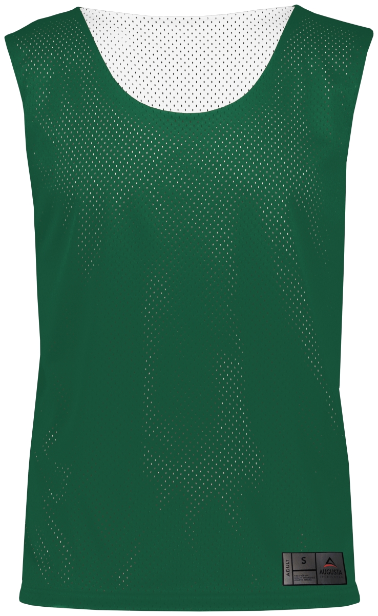 Picture of ASI 9718.438.L Youth Mesh Reversible Pinnie Top&#44; Dark Green & White - Large