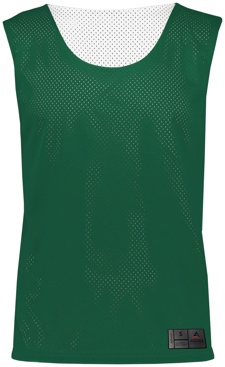 ASI  Youth Mesh Reversible Pinnie Top, Dark Green & White - Extra Large