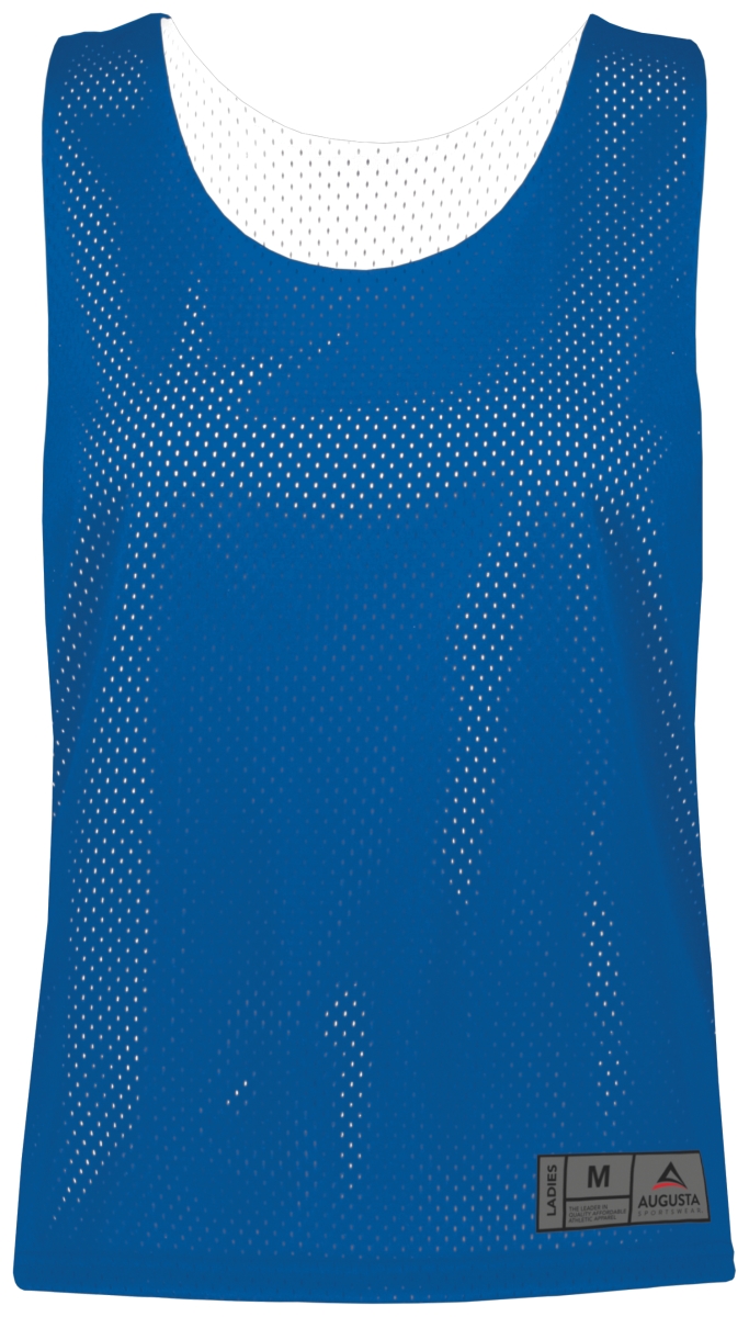 Picture of ASI 9719.280.S Ladies Mesh Reversible Pinnie Top&#44; Royal & White - Small