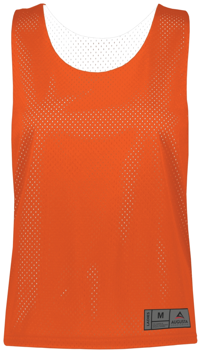 Picture of ASI 9719.320.XL Ladies Mesh Reversible Pinnie Top&#44; Orange & White - Extra Large