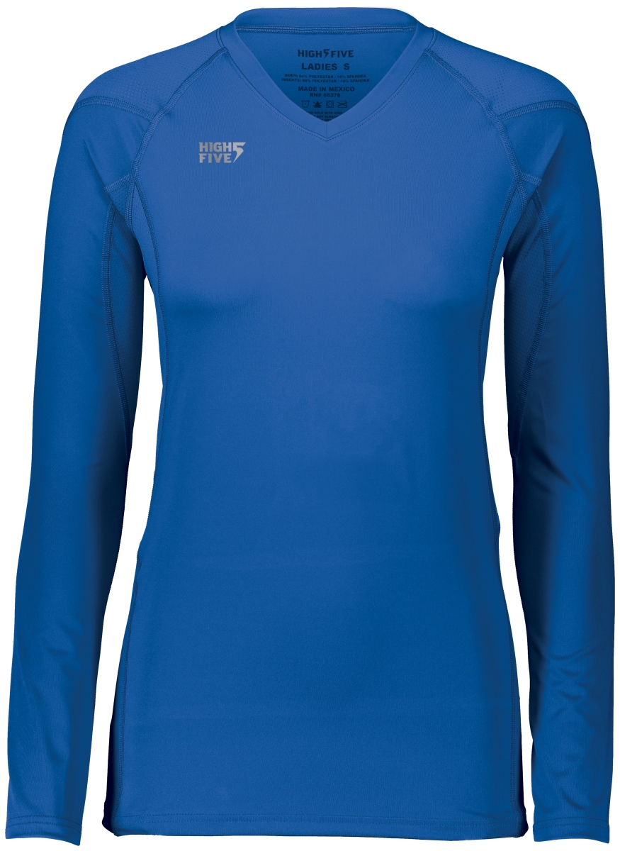 Ladies Truhit Long Sleeve Jersey, Royal - 2XL