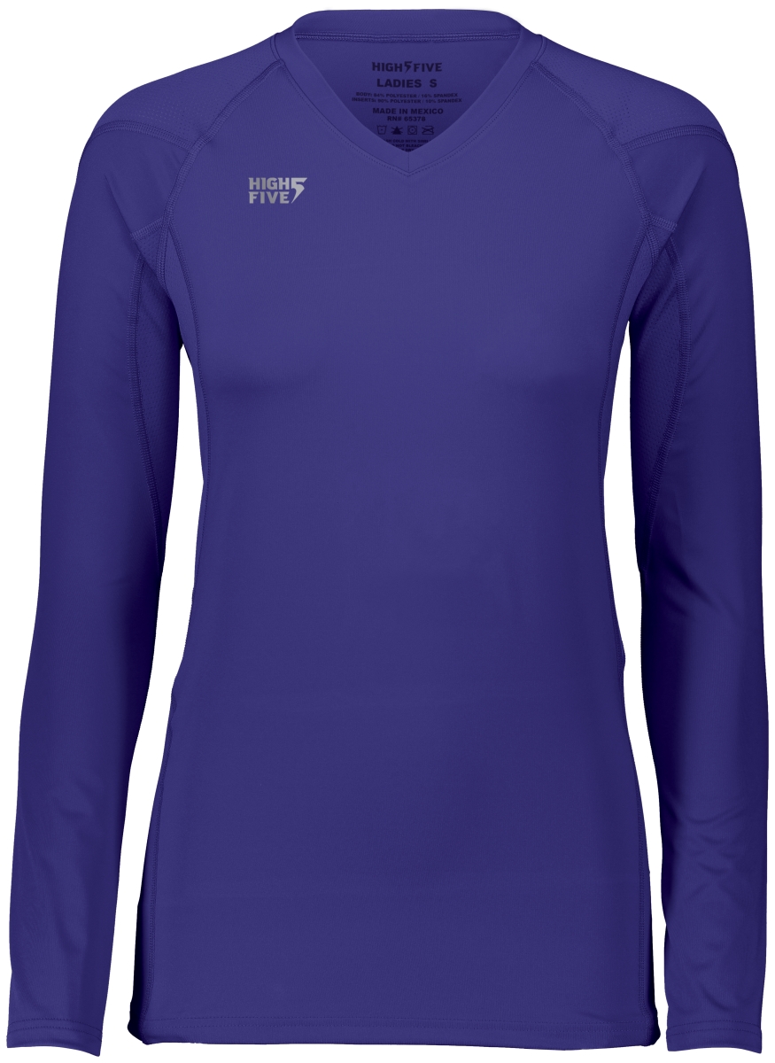 Ladies Truhit Long Sleeve Jersey, Purple - 2XL