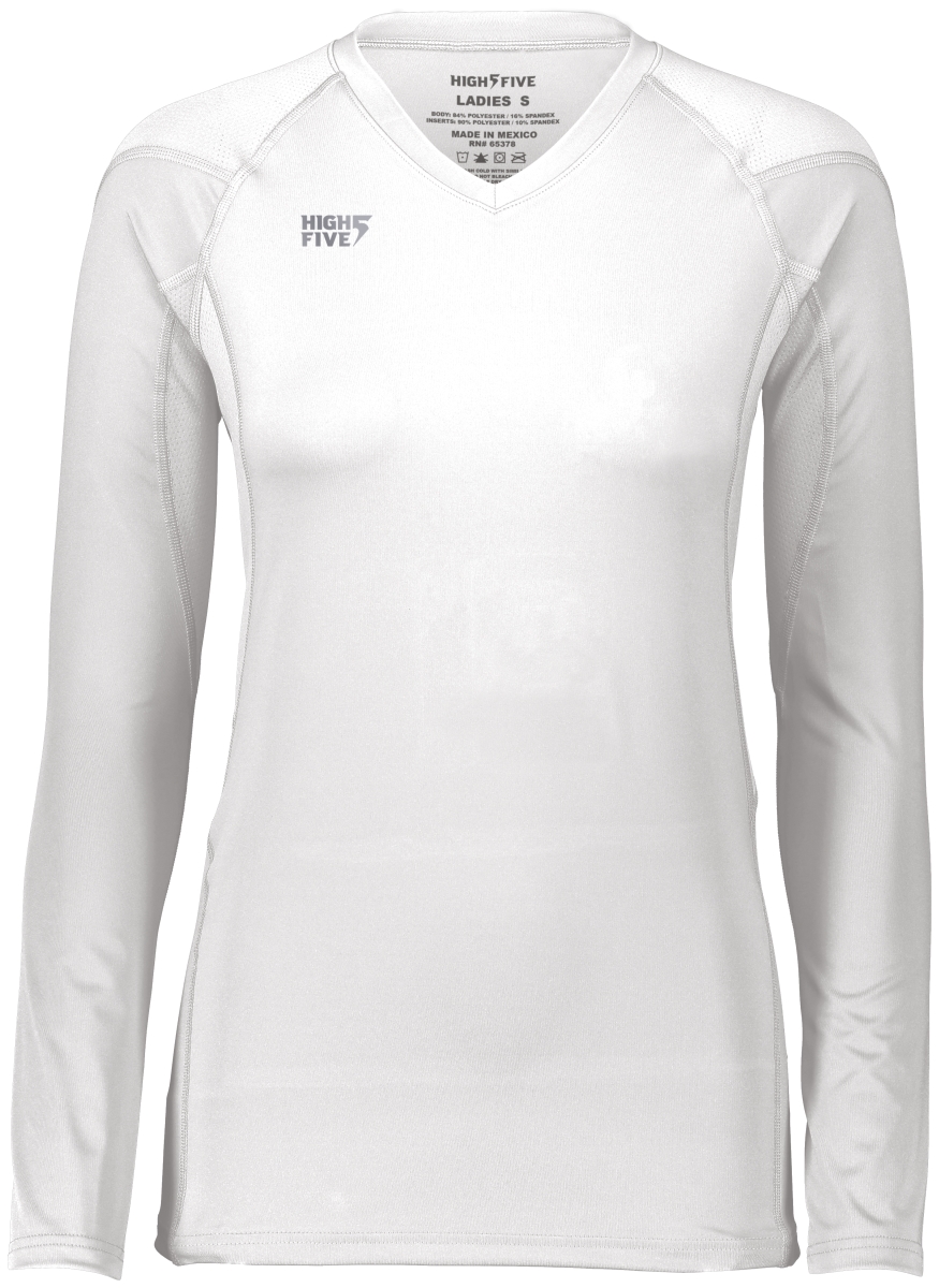 Ladies Truhit Long Sleeve Jersey, White - 3XL