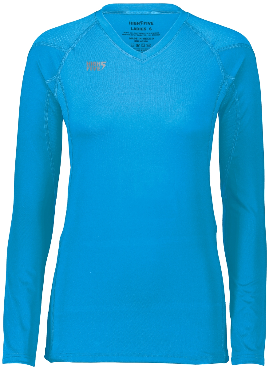 Ladies Truhit Long Sleeve Jersey, Power Blue - 3XL