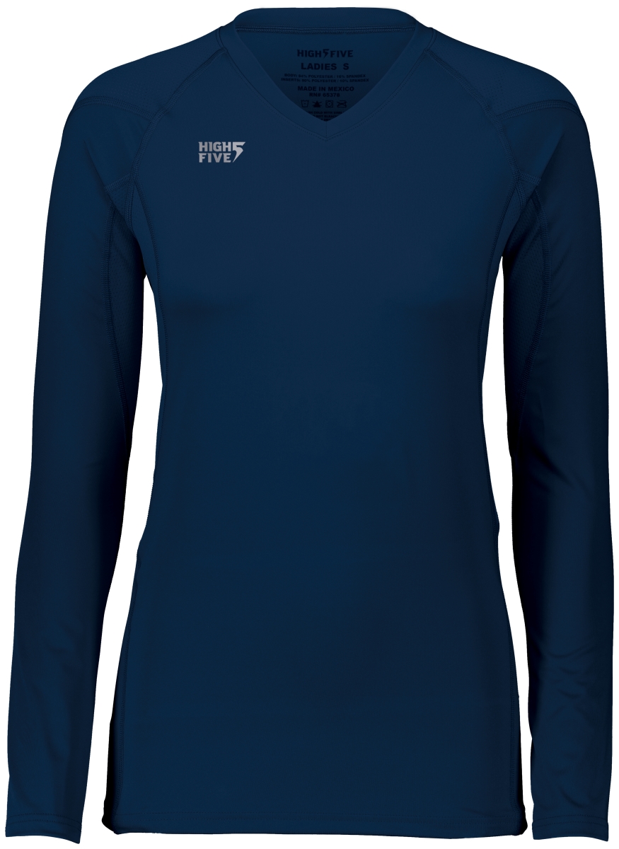 Ladies Truhit Long Sleeve Jersey, Navy - Large