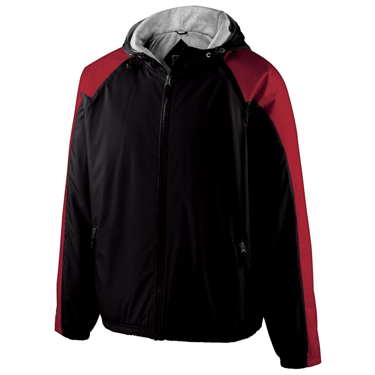 Youth Homefield Jacket, Black & Scarlet - Small
