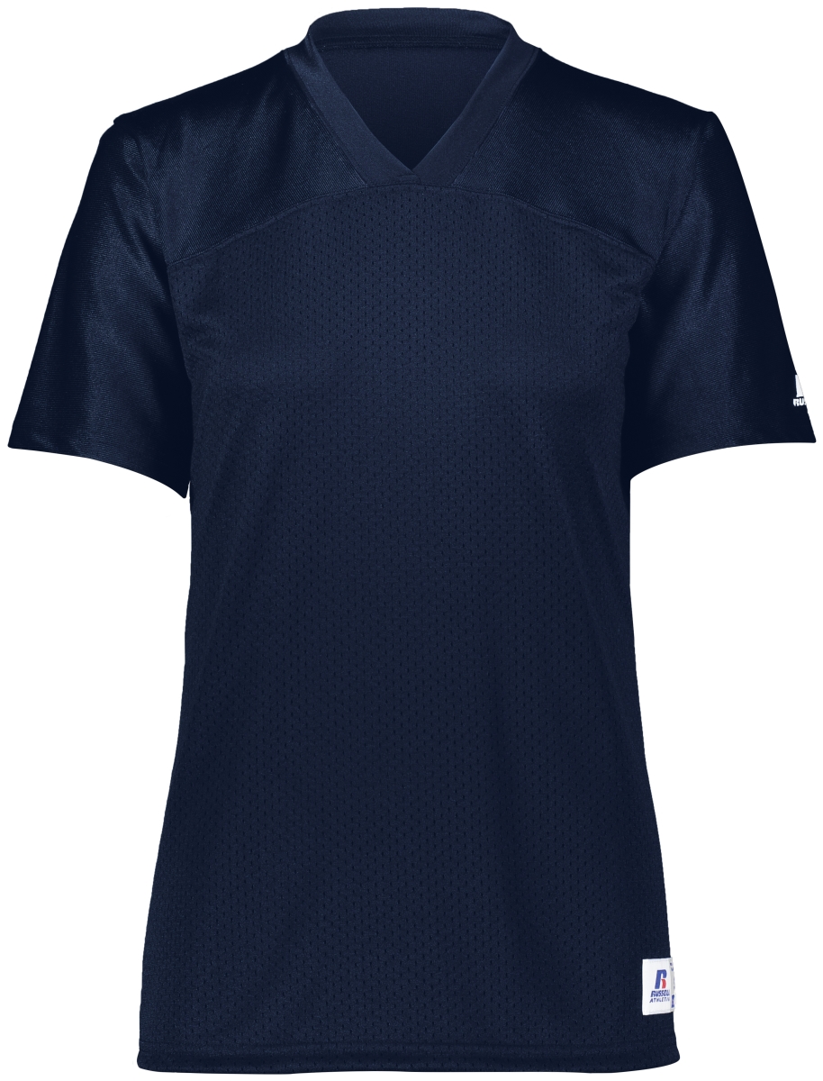Ladies Solid Flag Football Jersey, Navy - Small