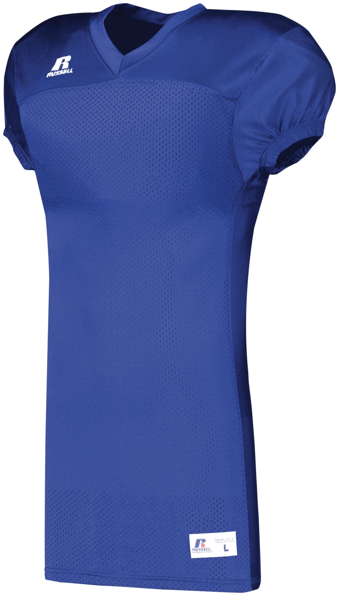 Women Youth Solid Football Jersey with Side Inserts, Navy - Medium