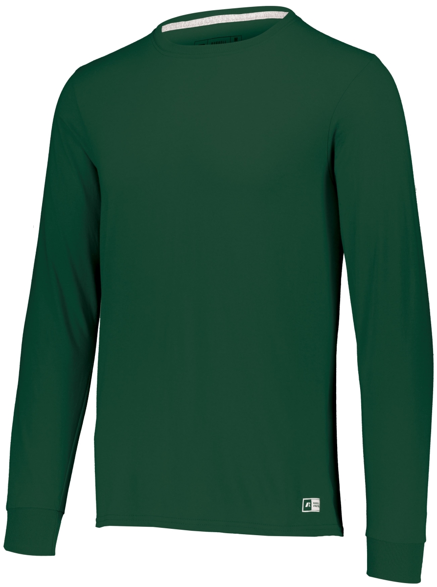 Mens Essential Long Sleeve T-Shirt, Black - Large