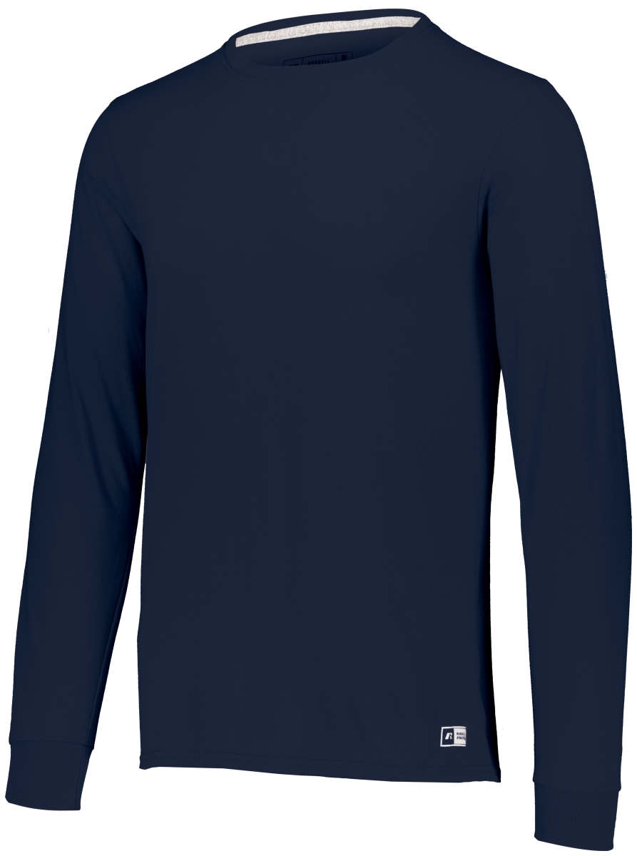 Adult Essential Long Sleeve T-Shirt, Navy - Extra Large