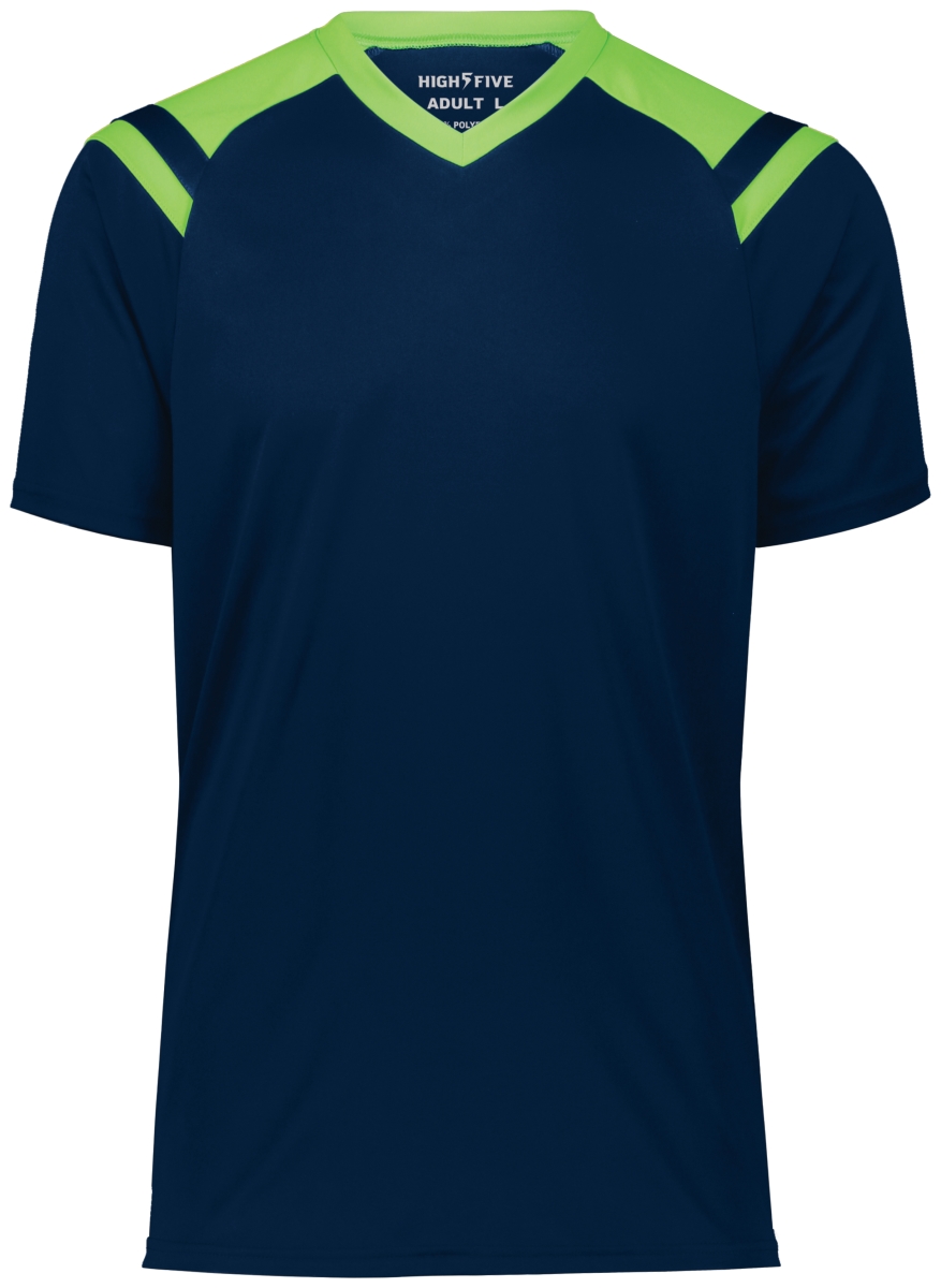 Youth Sheffield Jersey, Navy & Lime - Extra Small