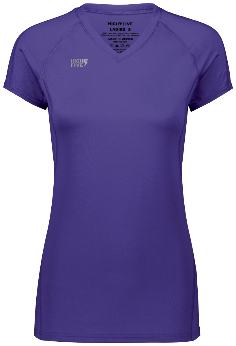 Ladies Truhit Short Sleeve Jersey, Purple - 3XL