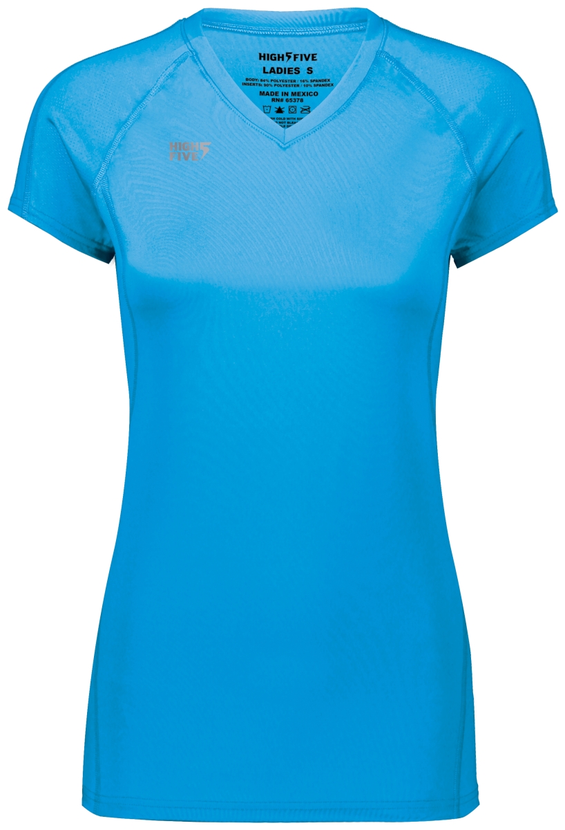 Ladies Truhit Short Sleeve Jersey, Power Blue - Medium