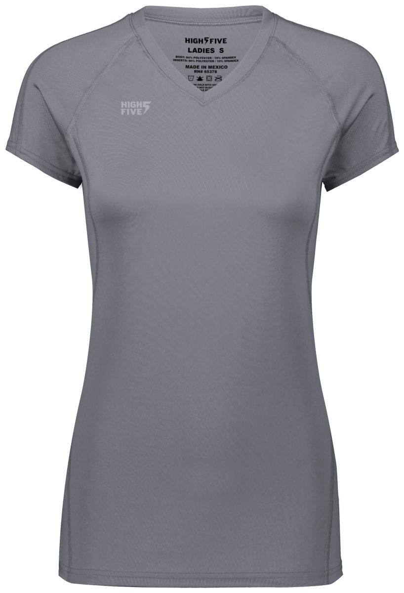 342222.059.XL Ladies Truhit Short Sleeve Jersey, Graphite - Extra Large