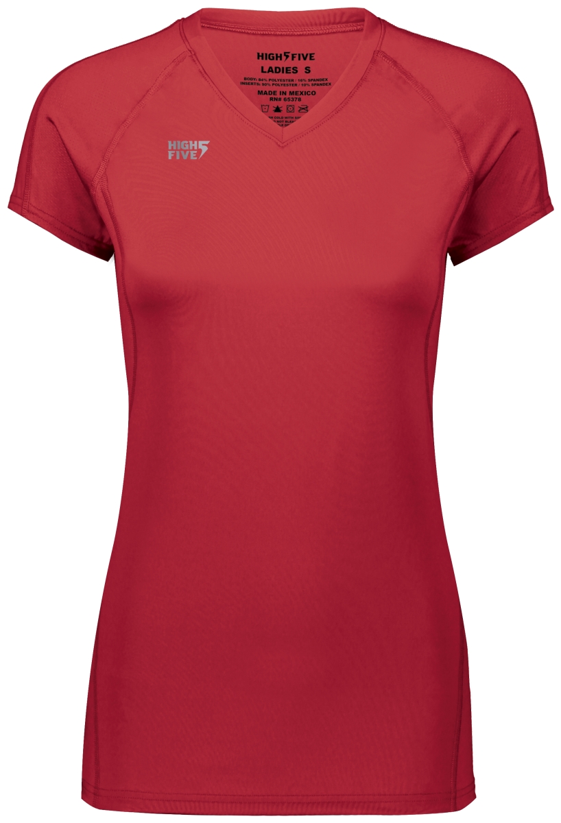 Ladies Truhit Short Sleeve Jersey, Scarlet - Extra Large