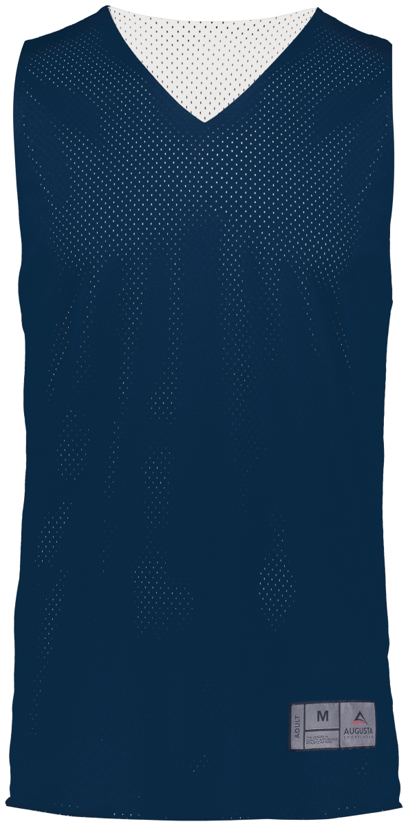 Picture of ASI 161.301.2XL Adult Tricot Mesh 2.0 Reversible Jersey&#44; Navy & White - 2XL
