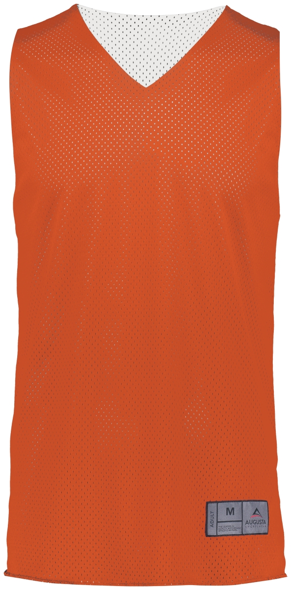 Picture of ASI 161.320.2XL Adult Tricot Mesh 2.0 Reversible Jersey&#44; Orange & White - 2XL