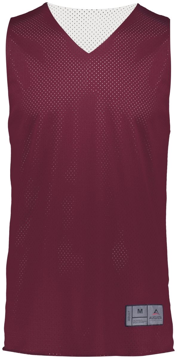 Picture of ASI 161.380.2XL Adult Tricot Mesh 2.0 Reversible Jersey&#44; Maroon & White - 2XL