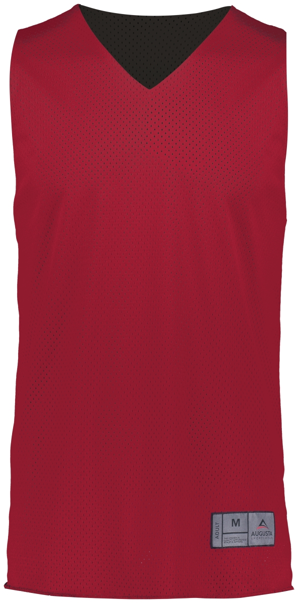 Picture of ASI 161.406.2XL Adult Tricot Mesh 2.0 Reversible Jersey&#44; Scarlet & Black - 2XL