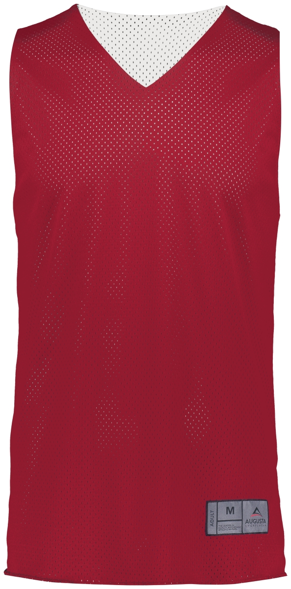 Picture of ASI 161.408.2XL Adult Tricot Mesh 2.0 Reversible Jersey&#44; Scarlet & White - 2XL