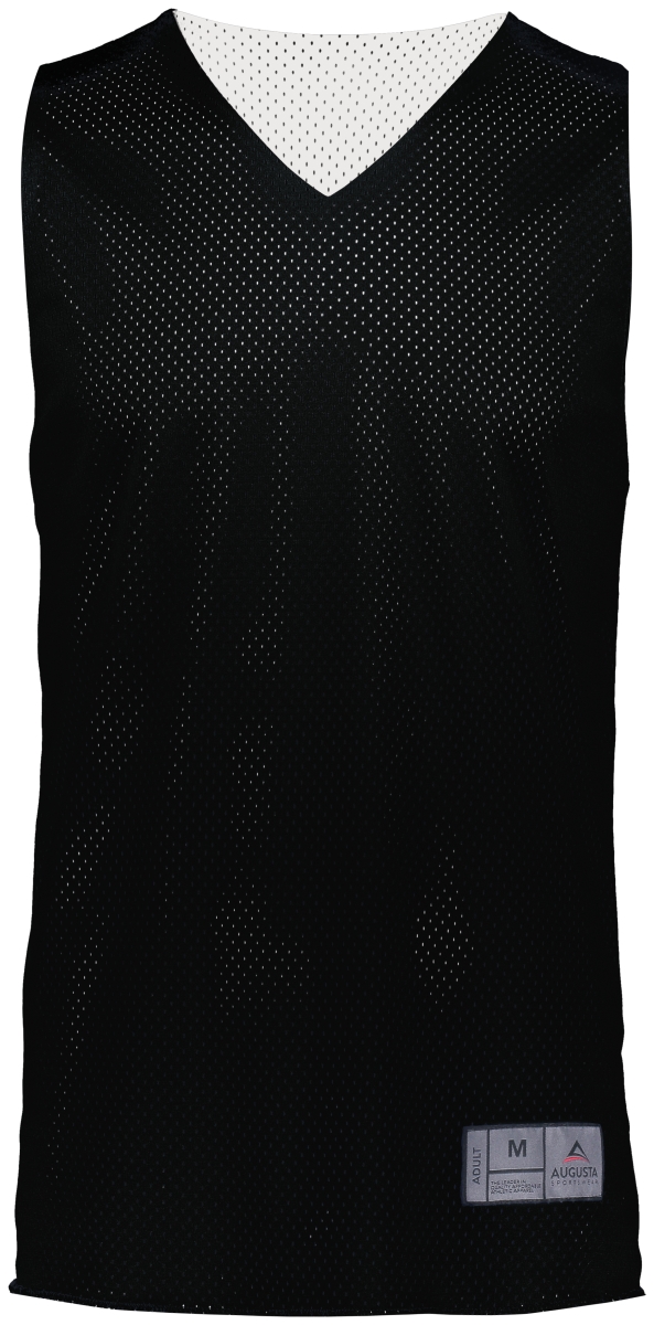 Picture of ASI 161.420.2XL Adult Tricot Mesh 2.0 Reversible Jersey&#44; Black & White - 2XL