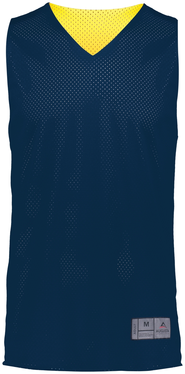 Picture of ASI 161.302.L Adult Tricot Mesh 2.0 Reversible Jersey&#44; Navy & Gold - Large