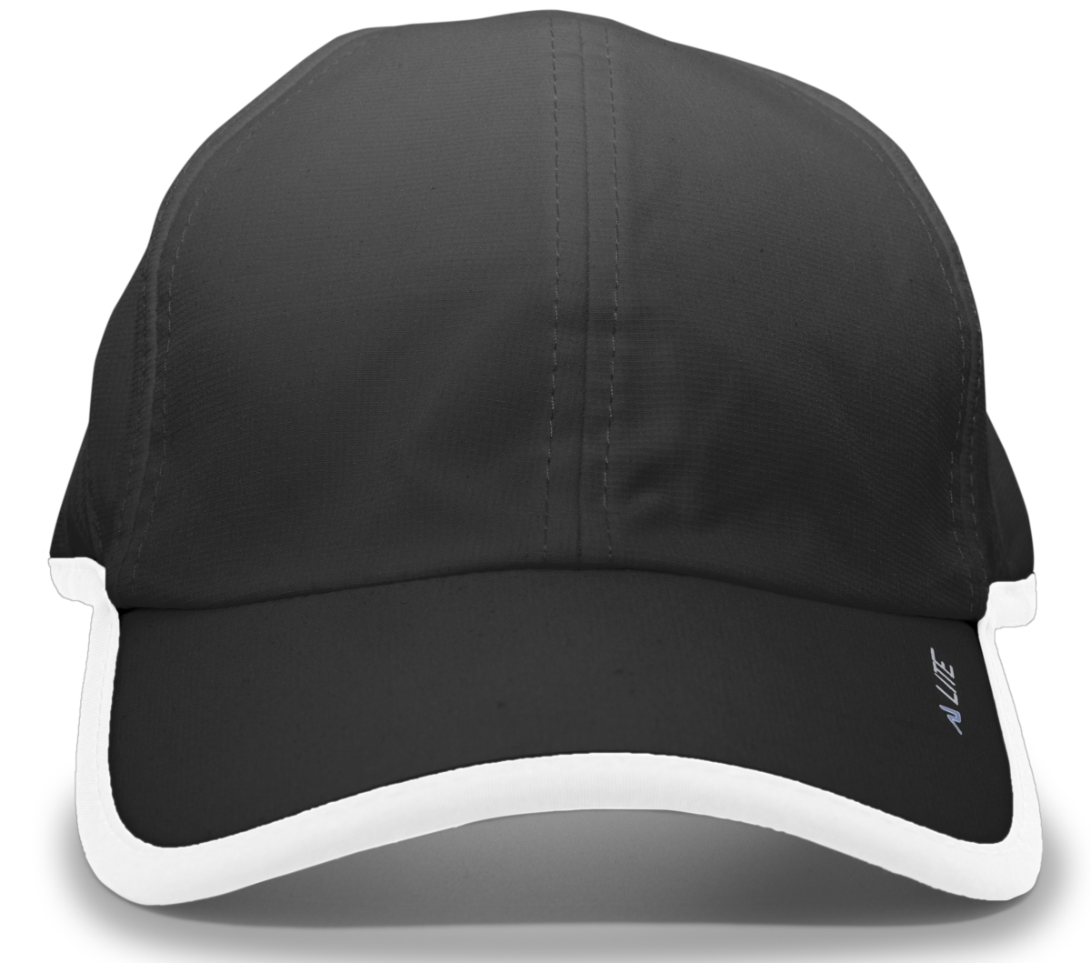 410L.420.OS Lite Series Active Hook & Loop Adjustable Cap, Black & White - One Size