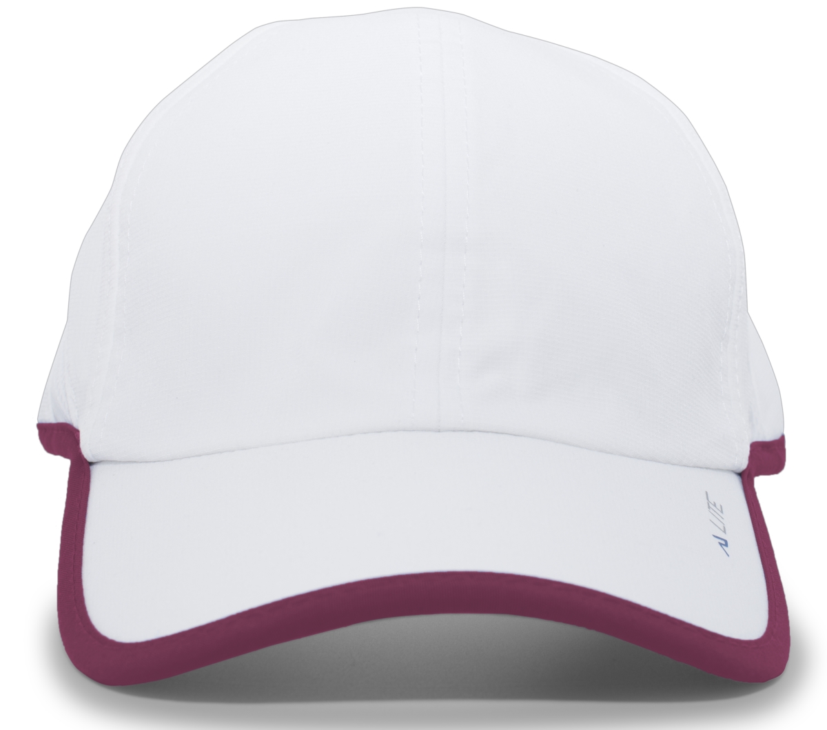 410L.224.OS Lite Series Active Hook & Loop Adjustable Cap, White & Maroon - One Size