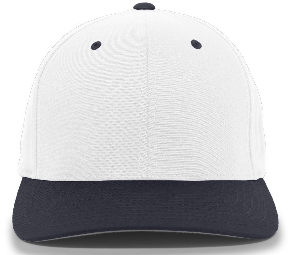 430C.221.L-XL Twill Flexfit Cap, White & Navy - Large & Extra Large