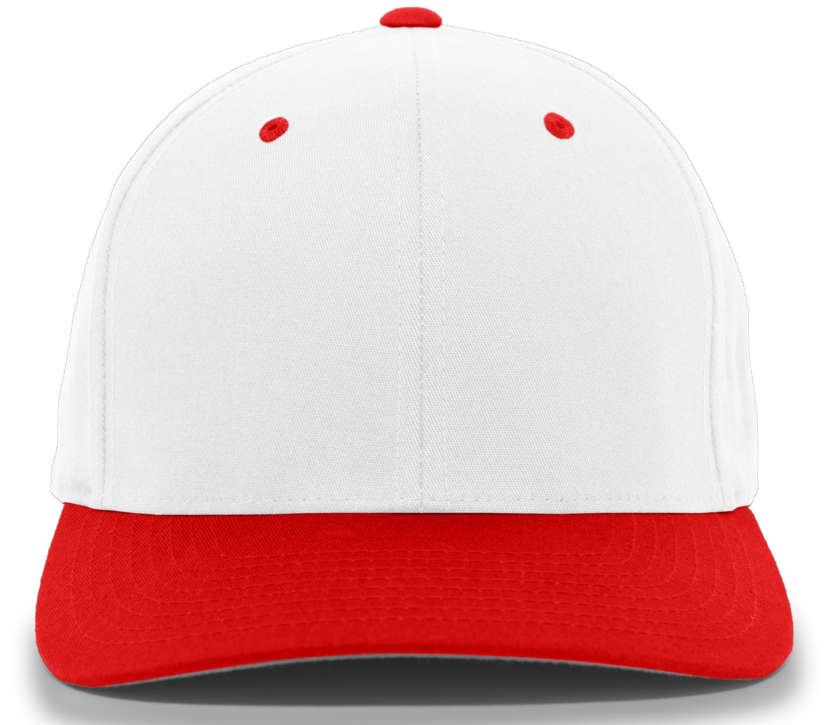 430C.225.L-XL Twill Flexfit Cap, White & Red - Large & Extra Large