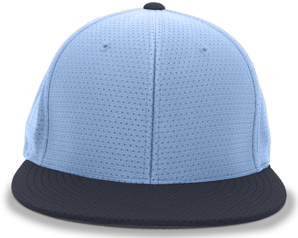 ES818.294.XS Performance Air Jersey Flexfit Cap, Columbia Blue & Navy - Extra Small